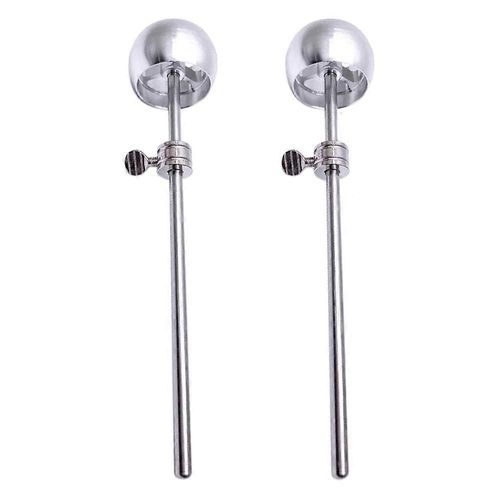 2 Pcs Basse Caisse Pédale Batteur Alliage D¿Aluminium Marteau Tête Percussion Instrument Accessoires Pièces, Argent