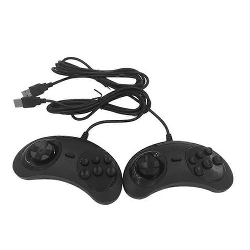 Manette De Jeu Usb 6 Boutons Pour Pc Mac Mega Drive Manettes De Jeu