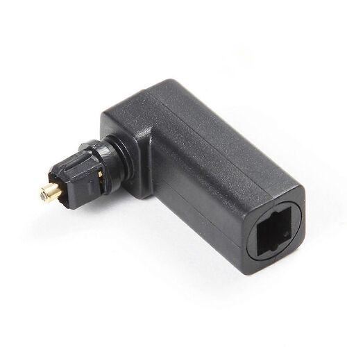 1 adaptateur de câble audio optique Toslink 90 degrés mâle vers femelle