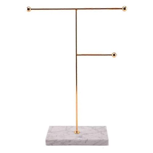 Base En Marbre Boucles D'oreilles En Forme De T Bague Collier Montre Étagère À Bijoux B