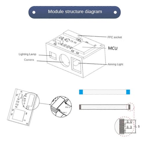 Module de moteur de lecture de codes-barres QR 2D pour PDA,terminal mobile,scanner
