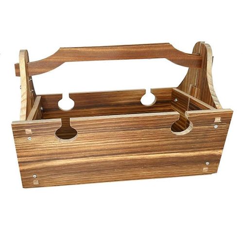 Table De Pique-Pliante Extérieure En Bois,Panier De Rangement Convertible En Bois