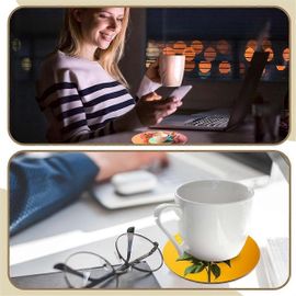 Lot De 12 Sous-Verres À Sublimation En Liège Et Carton Dur De 10 X 10 Cm