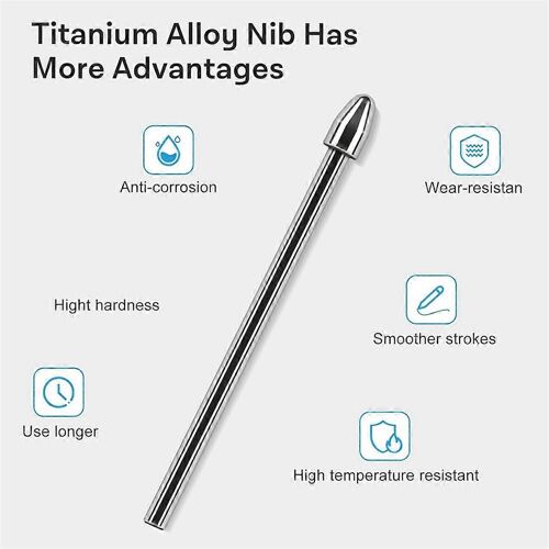 Pointes de stylet marqueur de remplacement pour 2 tablettes remarquables - pointe/plumes métalliques en alliage de titane durable