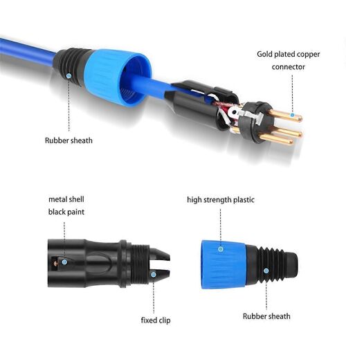 Câbles XLR Câble de microphone XLR mâle à femelle symétrique à 3,2 pieds symétrique à 3 broches