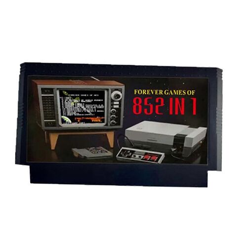 Pour Adaptateur Fc 852 En 1 Forever Games Cartouche De Jeu Noir