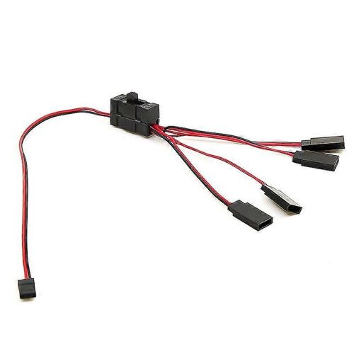 RC Servo Extension 1 à 4 Y Câble Fil LED Interrupteur D'alimentation De Contrôle De La Lumière pour JR Futaba RC Modèle 1PCS