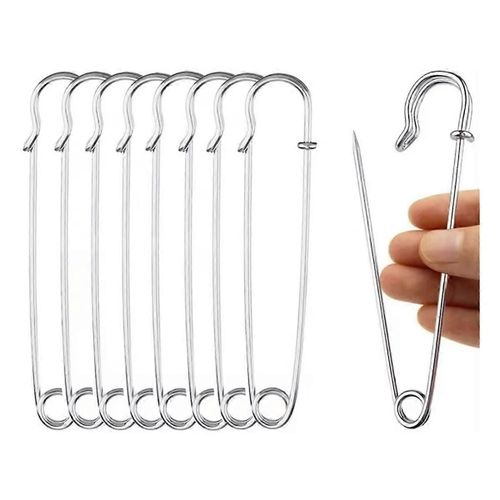 50pcs Épingles À Sûreté Trombone Bricolage Outil De Coudre Aiguilles En Métal Argenté