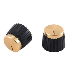 10pcs Guitare Ampli Boutons Push-On Noir + Or Capuchon Pour Amplificateur Marshall