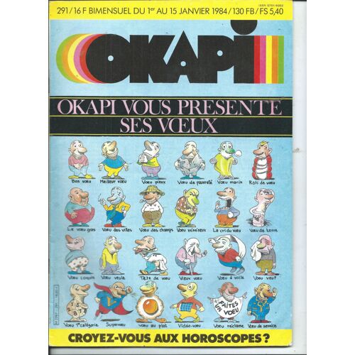 Okapi 01/01/1984 Béatrice Fontanel, Xavier Séguin Philippe Adamov, Tom Novembre, Paul Mc Cartney, Catherine Aubier,Guy Deffeyes Philippe Munch,Pierre-Marie Beaude Georges Lemoine,Jean-François Benoist