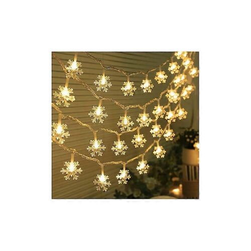 Décoration de camping led flocons de neige lumières petites lumières colorées lumières clignotantes petites guirlandes lumineuses pleines d'étoiles mise en page de scène