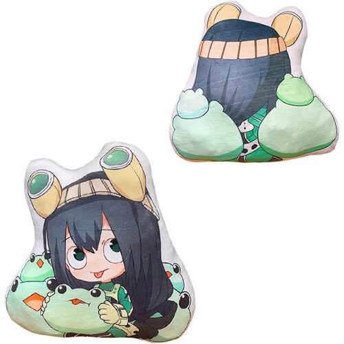Anime Peluche Jouet Coussin Coussin MHA Asui Tsuyu Dessin animé Peluche Douce Peluche Poupée En Peluche Figure Animale Peluches Maison Chambre Décoration Collection Peluche Jouet Cadeau