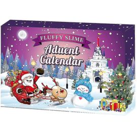 Calendrier de l'Avent Slime Compte à rebours jusqu'à Noël Surprises de 24 jours pour les enfants de 3 ans et plus Cadeau de Noël