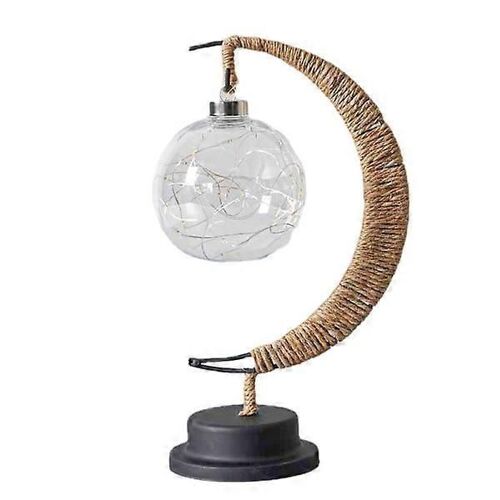 La lampe lunaire enchantéeSuspension de la lampe de lune à led veilleuse avec S