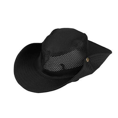 Chapeau Bob De Pêche 2025, Protection Solaire, Maille Respirante, Casquette De Pêche En Plein Air, Noir