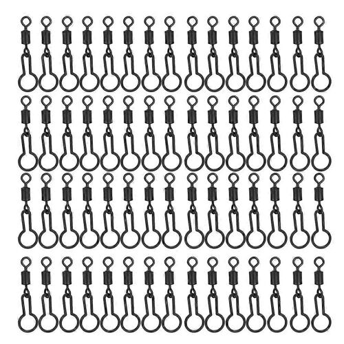 Lot De 20 À 25 Émerillons De Pêche À La Carpe De 2,8 Cm/1,1 Po Pour Connecter Des Sacs En Filet Pva, Des Accessoires De Pêche Et Du Matériel Terminal