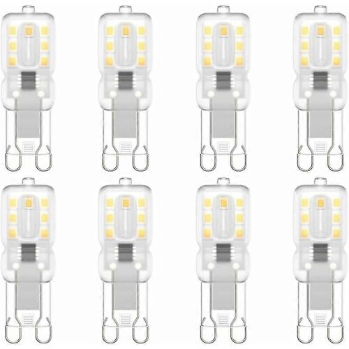 Promotion D'hiver,Ampoule Led G9,G9 Led 220v Blanc Naturel 3000k 3w Équivalent Halogène 30w Lampe Halogène Pack De 8