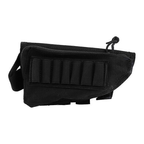 Nylon Crosse Carabine Pochette De Munitions Fusil De Chasse Porte-Joue (Noir)
