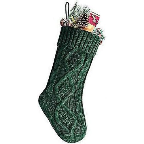 Chaussettes de Noël Décoration Bas de Noël Chaussette de Noël Câble Tricoté Bas Bourgogne Tricot Taille Personnalisé Bas de Noël Cadeau Decoratio