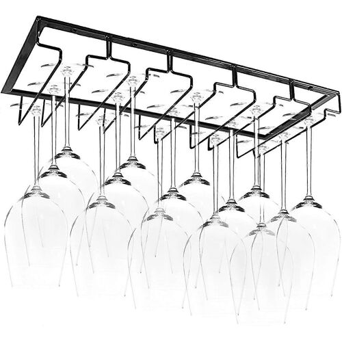 Porte-verres suspendu, porte-gobelet, porte-verres à vin avec 5 rails, pour bar, cave à vin, maison