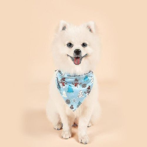 Noël Pet Dog Bandanas Pet Puppy Dog Bavoirs Triangulaires Serviette De Salive De Noël Double Face Pour Animaux De Compagnie