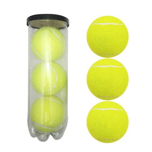 Lot De 3 Balles De Tennis Pressurisées, Hautement Élastiques Et Durables, Avec Boîte, Pour Entraînement Et Compétition Débutants