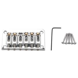 Corps De Pont De Guitare Semi-Rigide Pour 6 Cordes Électrique Argent