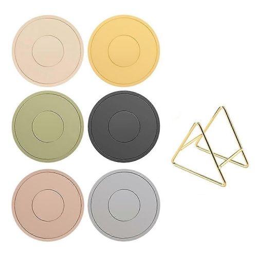 6 Maniques Épaisses Avec 1 Support Triangulaire Doré