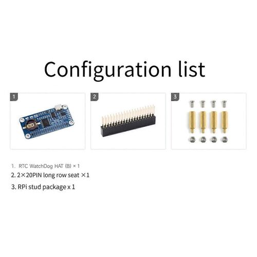 Pour la carte d'extension Raspberry Pi RTC WatchDog HAT(B)