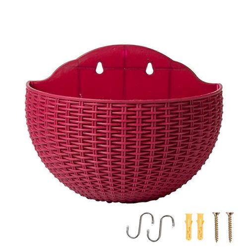 Jardinière Murale Rouge Jardinière Murale Jardinière De Clôture Semi-Circulaire