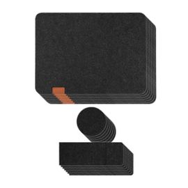 7 Set Sets De Table En Feutre Lavablescoussinets Isolants Noir