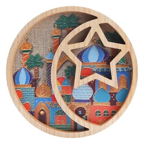 Décorations du Ramadan pour la maison : assiettes religieuses de 11,6 pouces pour l'Aïd Moubarak