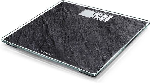 Style Sense Compact 300 Slate, Balance Pèse Personne Avec Large Écran Lcd, Balance Électronique Supportant Jusqu¿À 180 Kg, Balance Digitale Design Extra Plat De 2 Cm, Grande Stabilité
