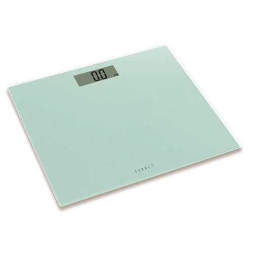 Mevronisshop-Exzact Pèse-Personne Électronique, Balance De Salle De Bain Numérique, Design Fin De 1,7 Cm, Capacité 150 Kg/330 Lb, Plateforme En Verre (Blanc)