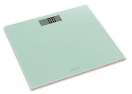 Mevronisshop-Exzact Pèse-Personne Électronique, Balance De Salle De Bain Numérique, Design Fin De 1,7 Cm, Capacité 150 Kg/330 Lb, Plateforme En Verre (Blanc)
