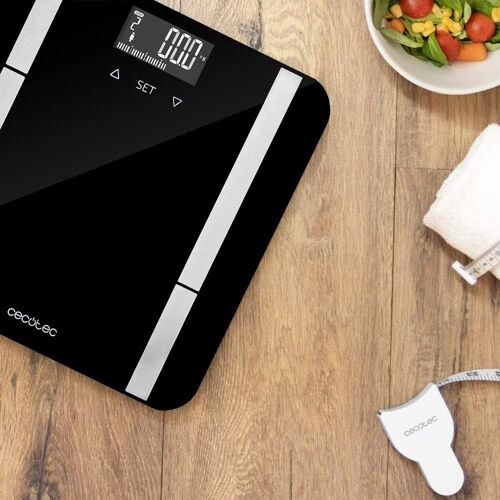 Pèse-Personne Surface Precision 9750 Smart Healthy, Fonction De Bio-Impédance, Connectivité Via Bluetooth Et Surface En Verre Trempé (Serie 9400, Noir)