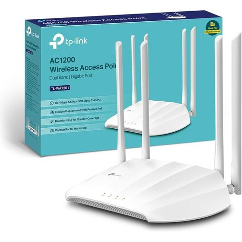 SUBZONAL-TL-WA1801 Points d'Accès WiFi 6 AX1800Mbps, Port Gigabit, Prend en Charge Le PoE Passif, Repeteur WiFi 6, AP, WPA3, Bi-Bande, Brancher et Utiliser, Couverture améliorée, Captive Portal