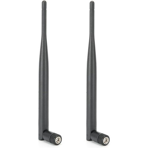 SUBZONAL-2 x Antenne WiFi 6DBI 2.4G 5G Double Bande, Câble d'Antenne Femelle SMA pour Réseau sans Fil, Extenseur de Portée sans Fil, Antenne de Routeur à Deux Unités pour Ordinateur de Bureau, Routeu