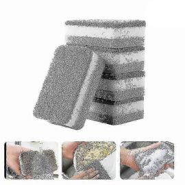 5pcs forte éponge magique brosse de nettoyage bol à vaisselle éponge de lavage cuisine-cl.