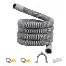 Tuyau de vidange Extension Set Tuyau universel de machine à laver 1M,comprend le support de tuyau connecteur et le tuyau