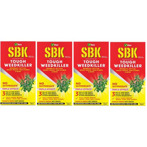 Lot X4 Désherbant Jardin Vitax Sbk Gazon Débroussaillant Broussaille Pelouse 2l -