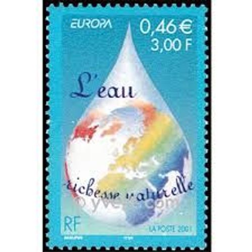 Europa : L'Eau Richesse Naturelle Année 2001 N° 3388 Vert Et Tellier Luxe