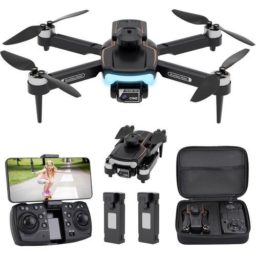 Drone Avec Caméra Pour Enfants, Moteur Sans Balais, Drone 720p,Drone Pour Enfants Débutants,Positionnement Par Flux Optique,Évitement D'obstacles, Mode Sans Tête, Démarrage À 1 Touche,2 Batteries-Marque Générale