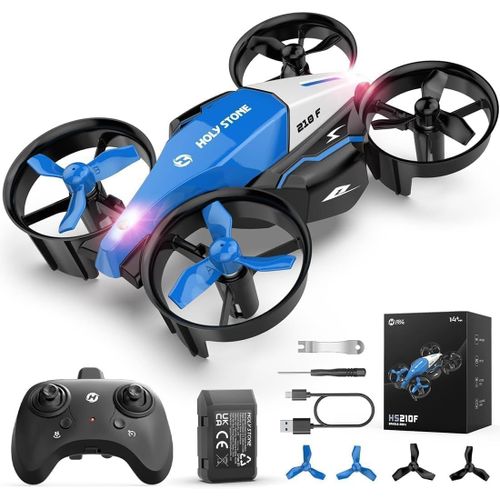 Letnerny-Hs210f Mini Drone Pour Enfants, 2-En-1 D'intérieur Rc Quadcopter Avec Lumières Led, Mode D'atterris Et De Vol, 3d Flip, Modulaire Batterie Sécurisée Jouet Cadeau Pour Garçons Filles-Holy Stone