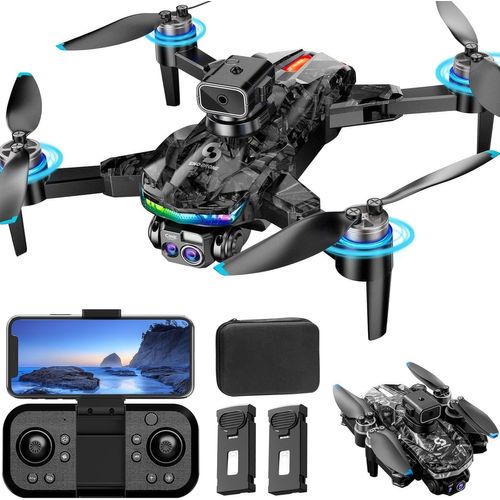Obest Drone Avec Caméra Pour Enfants, Moteur Sans Balais Rc Drone Avec Lumières Rvb, Double Caméra 1080p, Quadricoptère Pliable Pour Adultes Et Enfants-Marque Générale
