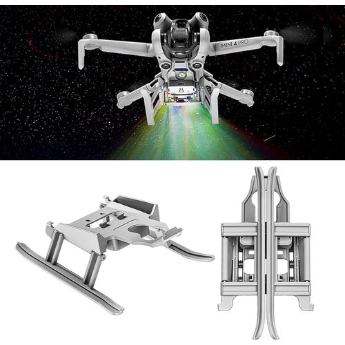 Letnerny-Train D'atterris Pliable Avec Lumières Led Clignotantes Pour Drone Dji Mini4 Pro - Jambes Étendues Lumineuses - Avertissement - Support De Levage Avec Béquille-Lichifit