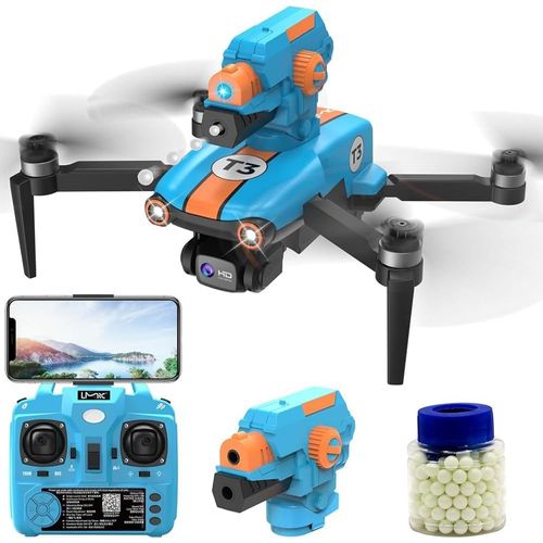 Dron Nk Dr3520-Wca - 3 Vitesses, Radriofréquence, Caméra Intégrée, Autonomie 7 À 8 Mins, Mode Veille, Mode Retour, Télécommande 2,4 Ghz, Avec Lunettes De Réalité Virtuelle, Smartphone, Blanc