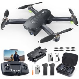 Checarzhn--No1-Hs175d Drone With 4k Camera Pour Adultes, Quadricoptère Rc Pliable Avec Retour Automatique Gps, Moteur Sans Balais, Suivez-Moi, Vol Circulaire, Maintien De L'altitude, Vol De 46 Minutes