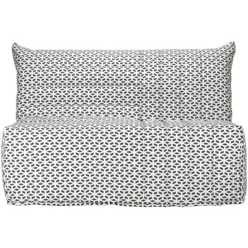 Bultex Banquette Bz Becci 3 Places - L 142 X P 101 Cm - Tissu Noir Et Blanc