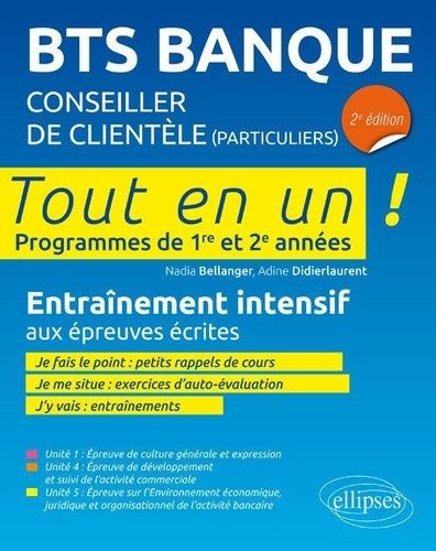 Bts Banque, Conseiller De Clientèle (Particuliers) - Programmes De 1re Et 2e Années